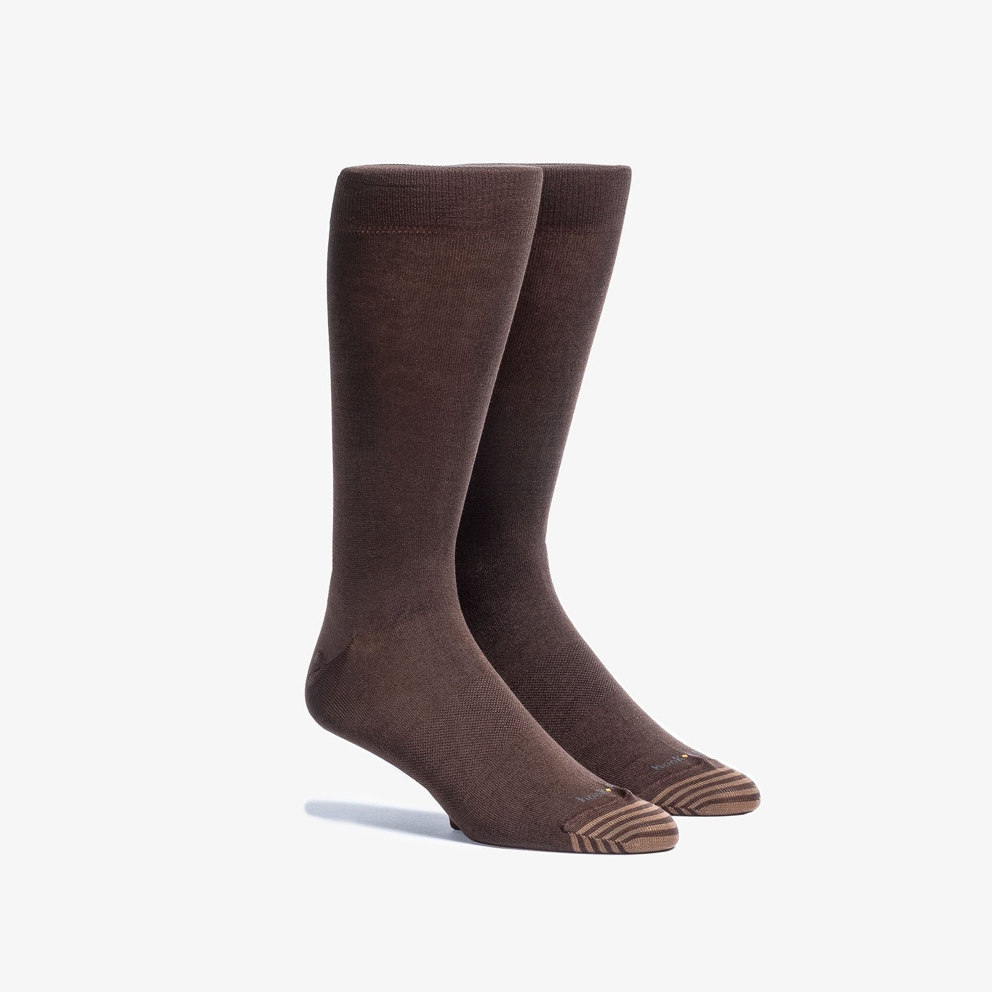 Hook & Albert Brown Mid-Calf Dress Socks